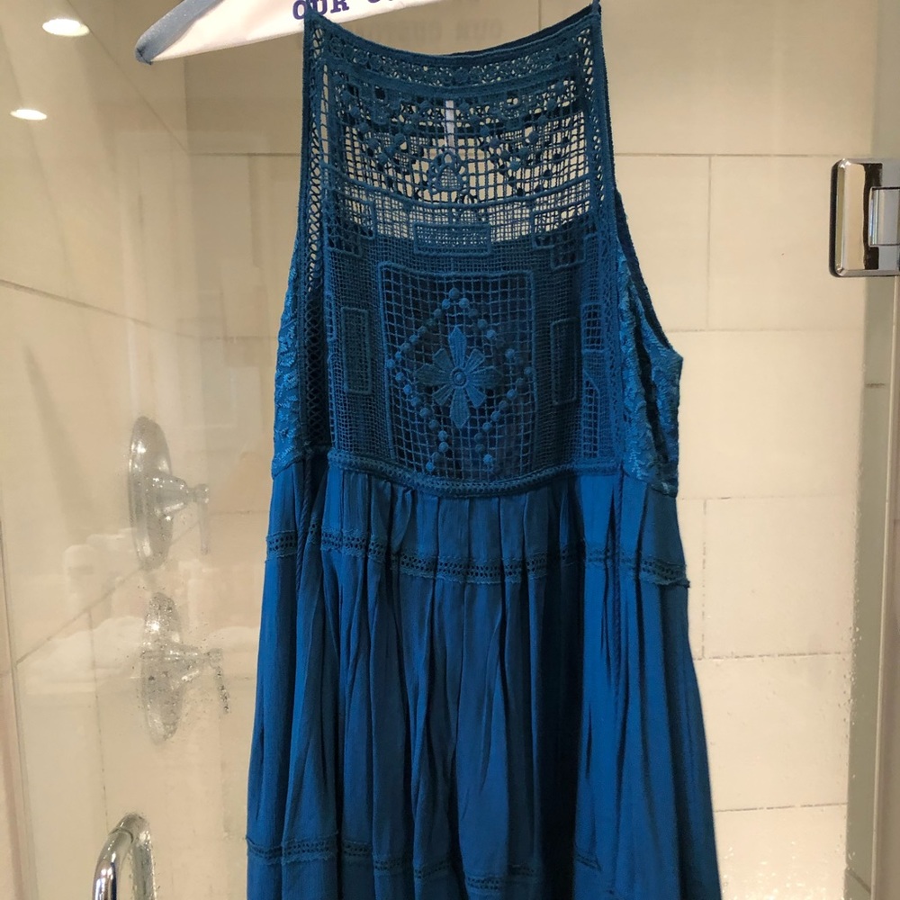 Blue free people dress